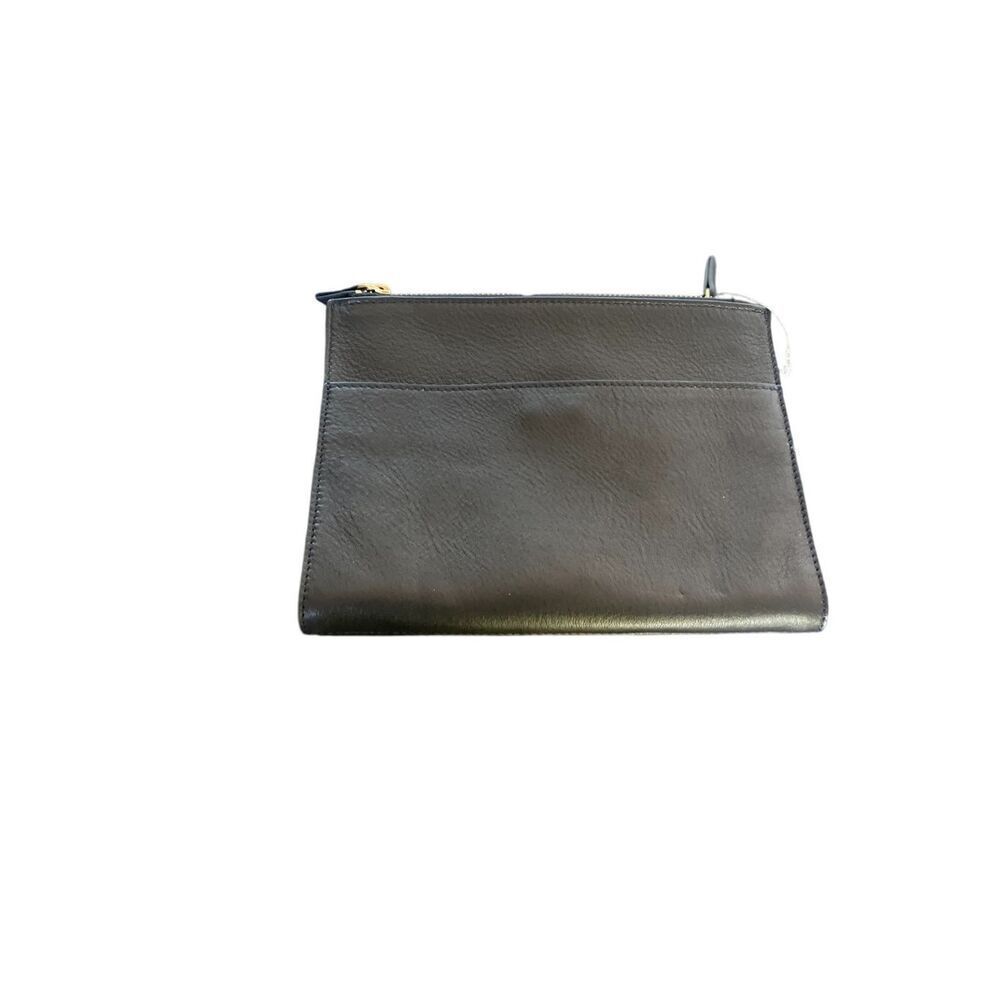 Mark & Graham Leather Double zip Clutch